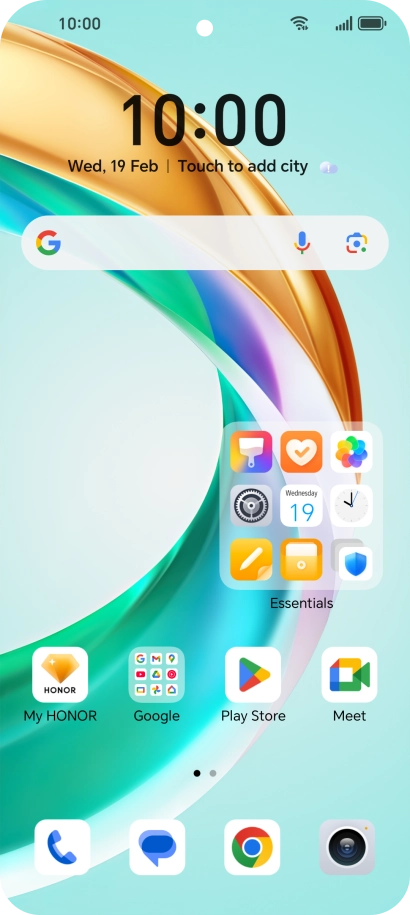 The Wi-Fi icon shows that your phone is connected to a Wi-Fi network.