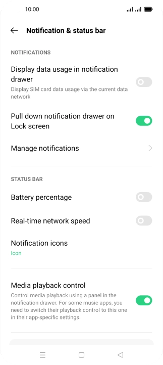 Press Manage notifications.