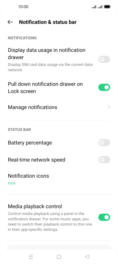 Press Manage notifications.