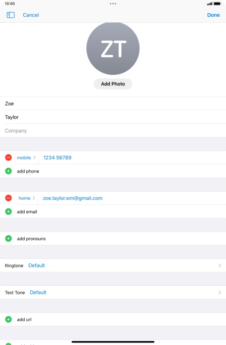 Press Done. Press Done.