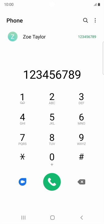 Key in the required number and press the call icon.