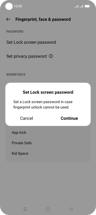 Press Continue. Press Continue.