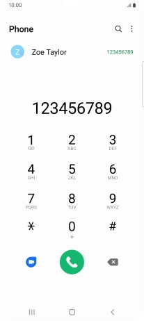 Key in the required number and press the call icon.