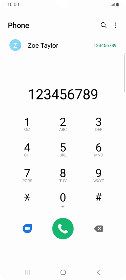 Key in the required number and press the call icon.