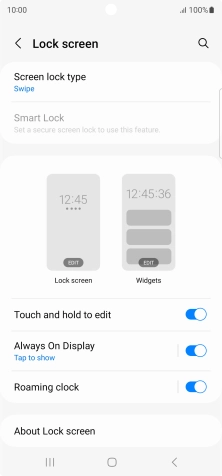 Press Screen lock type. Press Screen lock type.