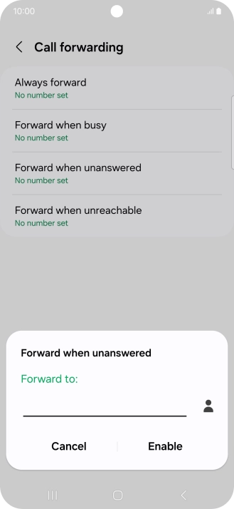 Key in +447836121121 and press Enable.