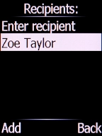 Highlight the required contact and press the Left selection key.