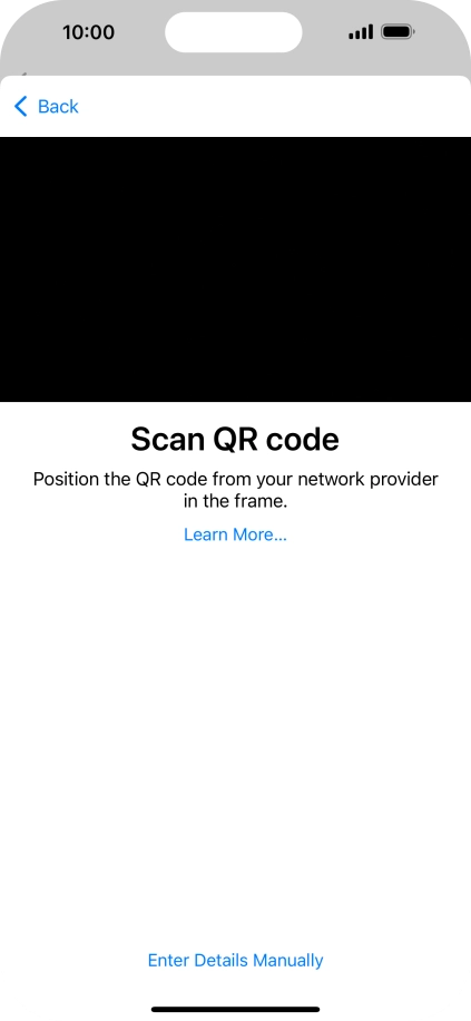 Place the QR code you've received inside the phone camera frame to scan the code. Your eSIM is transferred to your new phone over the internet. Place the QR code you've received inside the phone camera frame to scan the code. Your eSIM is transferred to your new phone over the internet.