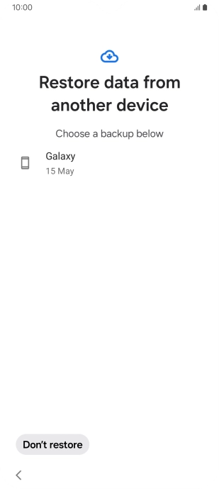 Press the required backup and your phone restores the content of the selected backup. Subsequently, follow the instructions on the screen to set up your phone and prepare it for use.