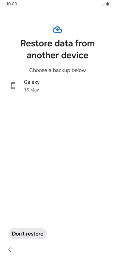 Press the required backup and your phone restores the content of the selected backup. Subsequently, follow the instructions on the screen to set up your phone and prepare it for use.