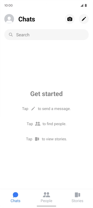 Press the new message icon.
