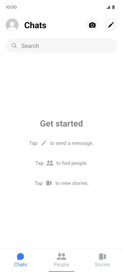 Press the new message icon.