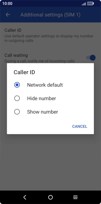 Press Show number to turn on caller identification.