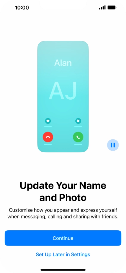 Press Continue. Press Continue.