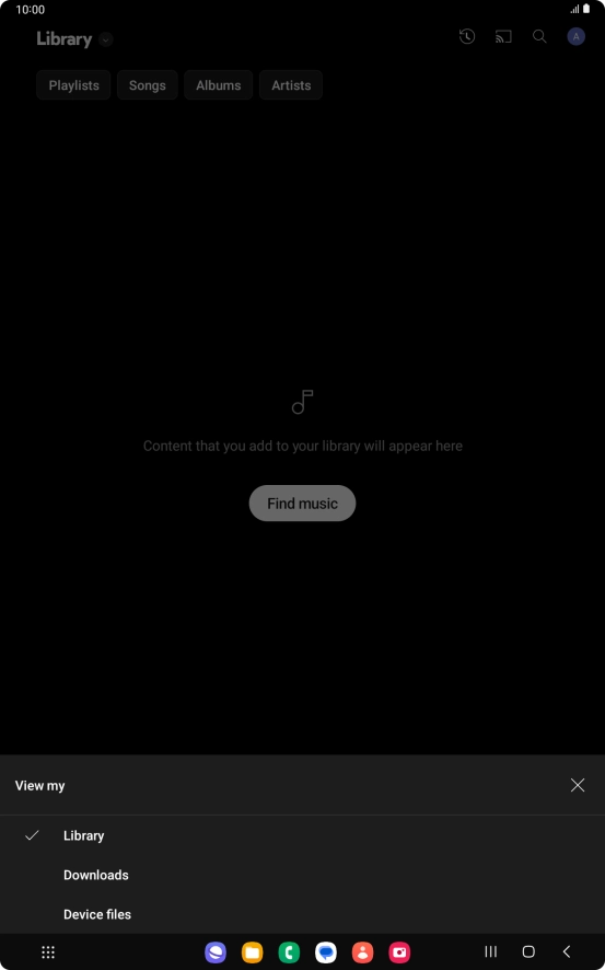 Press the required category and go to the required audio file.