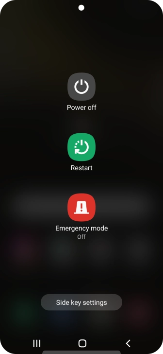 Press Power off. Press Power off.