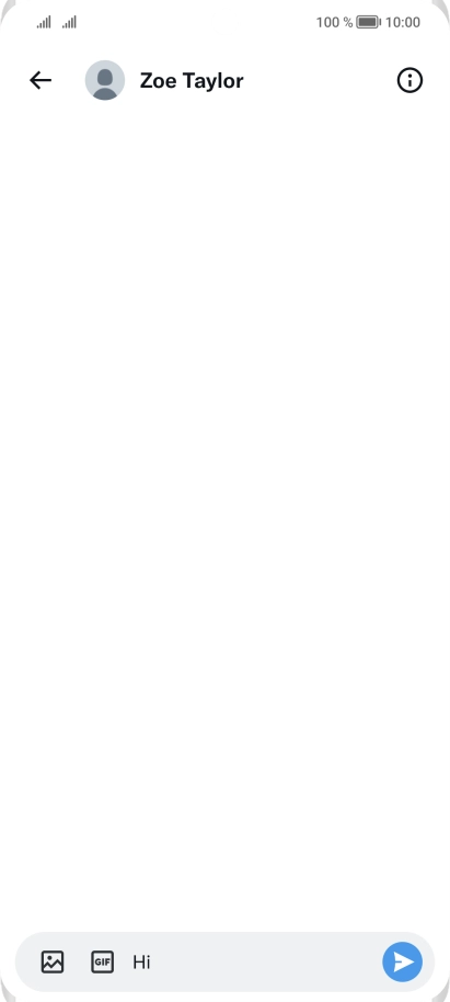 Write the required message and press the send icon.