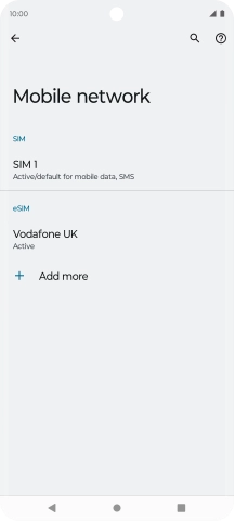 Press the required eSIM.