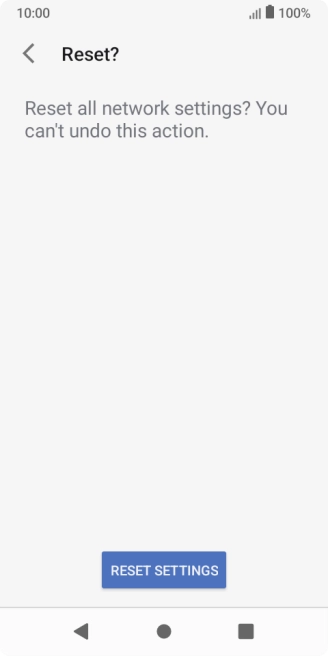 Press RESET SETTINGS.