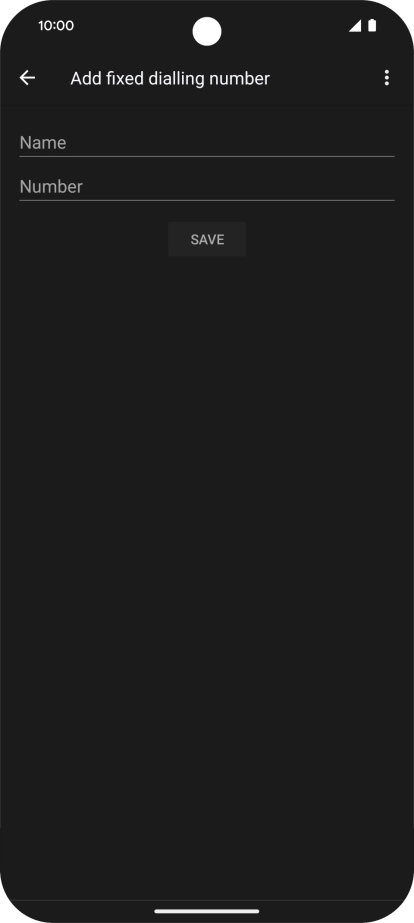 Press Name and key in the required name.