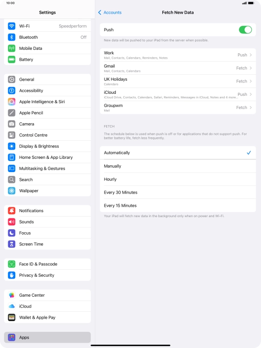 Press the indicator next to 