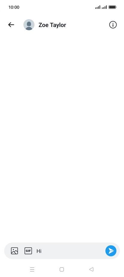 Write the required message and press the send icon.
