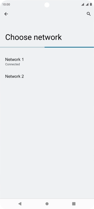 Press the required network. Press the required network.