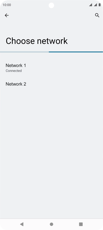 Press the required network. Press the required network.