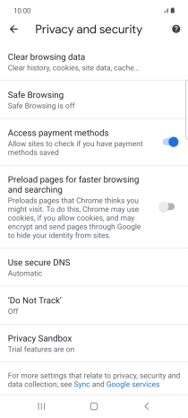 Press Clear browsing data.