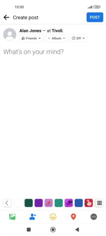 Press the text input field.