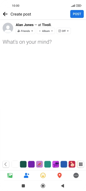 Press the text input field.