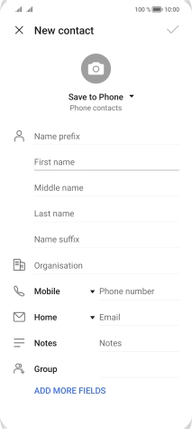 Press First name and key in the required first name.