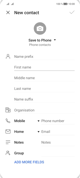 Press First name and key in the required first name.