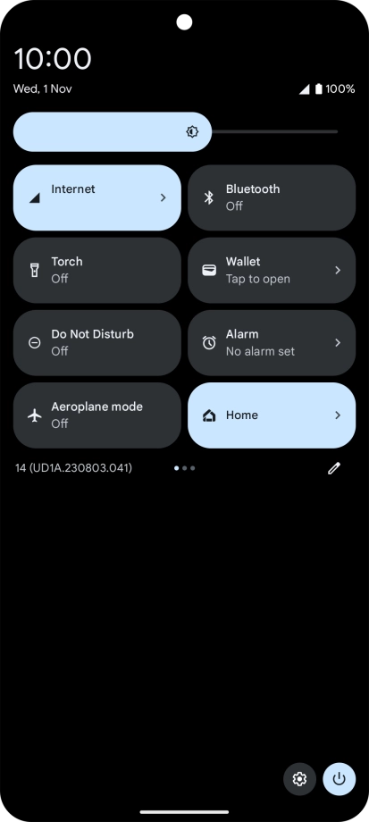 Press the settings icon. Press the settings icon.