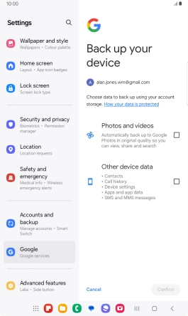 Press the required fields.