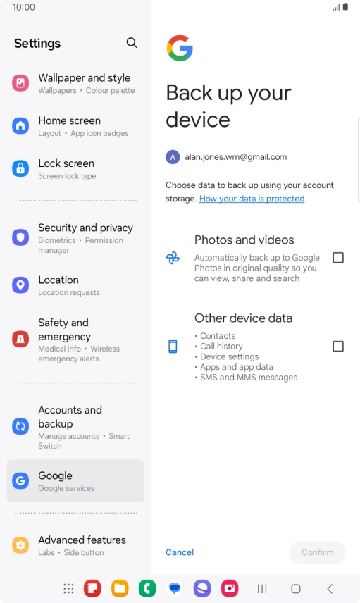 Press the required fields.