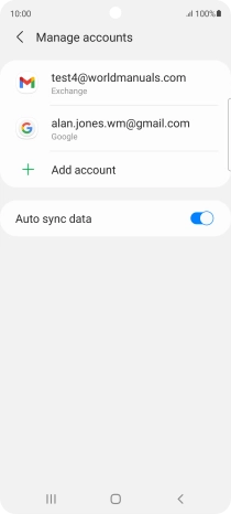Press the required email account.