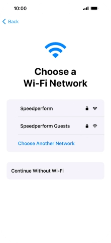 Press the required Wi-Fi network.