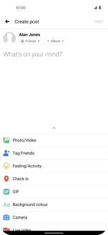 Press the text input field.