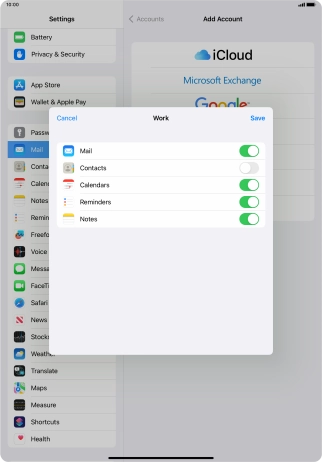 Press the indicators next to the required data types to turn synchronisation of each data type on or off. Press the indicators next to the required data types to turn synchronisation of each data type on or off.