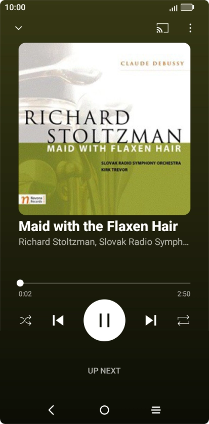 Press arrow right to go to the next audio file.