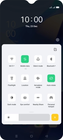 Press Bluetooth to turn the function on or off.