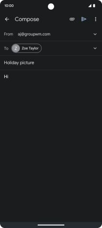 Write the required text and press the send icon. Write the required text and press the send icon.