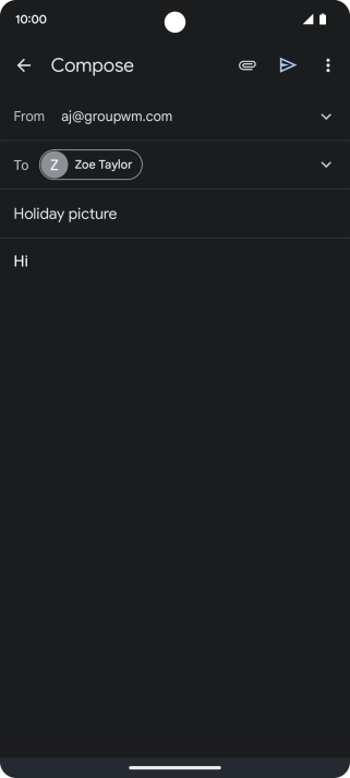 Write the required text and press the send icon. Write the required text and press the send icon.