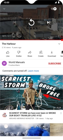 Slide your finger upwards starting from the bottom of the screen to return to the home screen.