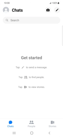 Press the search field and key in the first letters of the recipient's name.