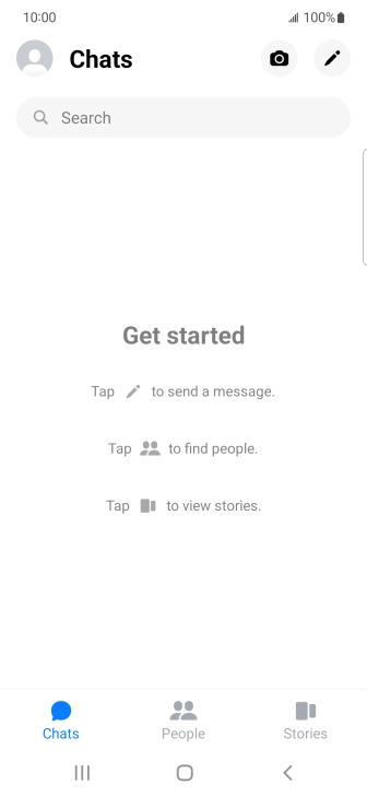 Press the search field and key in the first letters of the recipient's name.