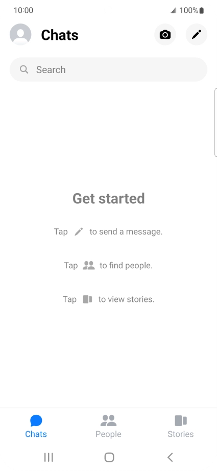 Press the search field and key in the first letters of the recipient's name.