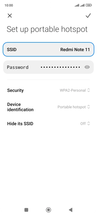 Press Password and key in the required password.