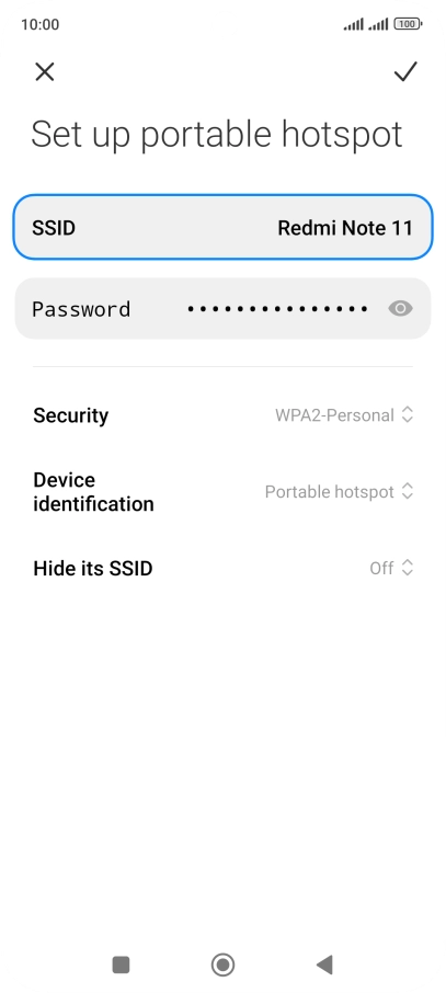 Press Password and key in the required password.
